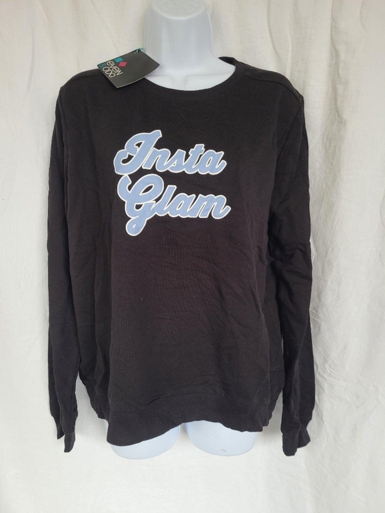 Stoere zwarte damestrui 'Insta Glam' mt XL merk Even&Odd, ., Zwart, Maat 46/48 (XL) of groter, Nieuw
