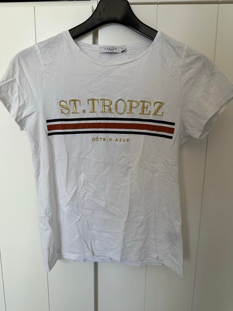 Costes Studio T-shirt St. Tropez Côte d'Azur Maat M, Maat 38/40 (M), Wit, Ophalen of Verzenden, Zo goed als nieuw