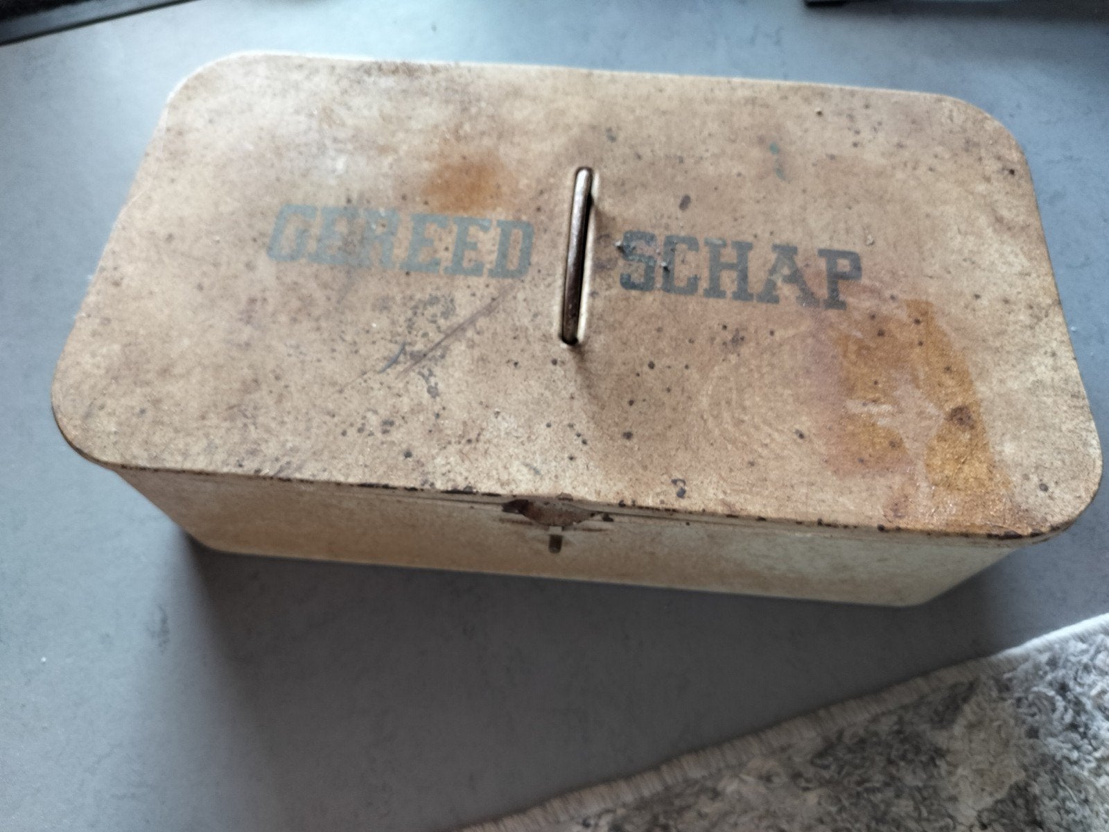 Gereedschapsbak van vroeger, Ophalen, Gebruikt, Metaal, 50 tot 75 cm