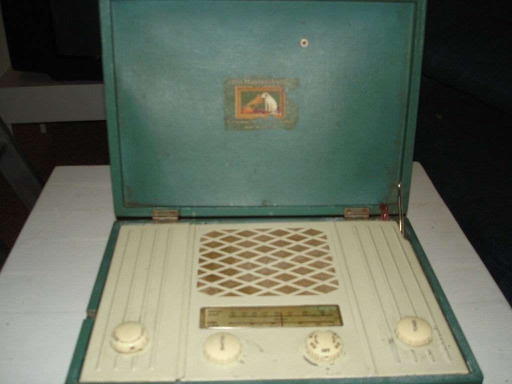 His Masters Voice  buizen potable radio, Ophalen