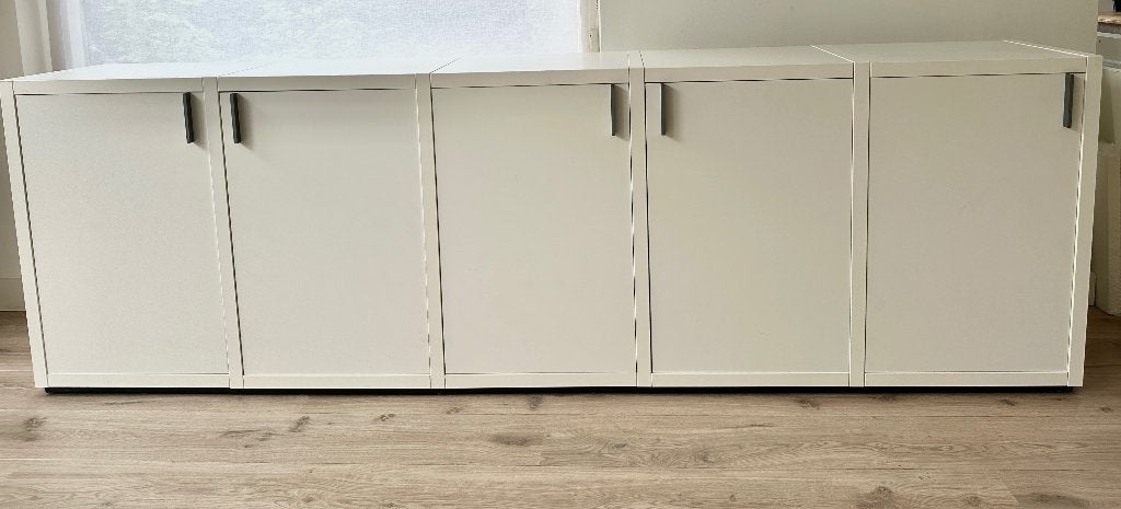 Prachtige wit Poliform dressoir, Ophalen, 200 cm of meer, Modern, 25 tot 50 cm