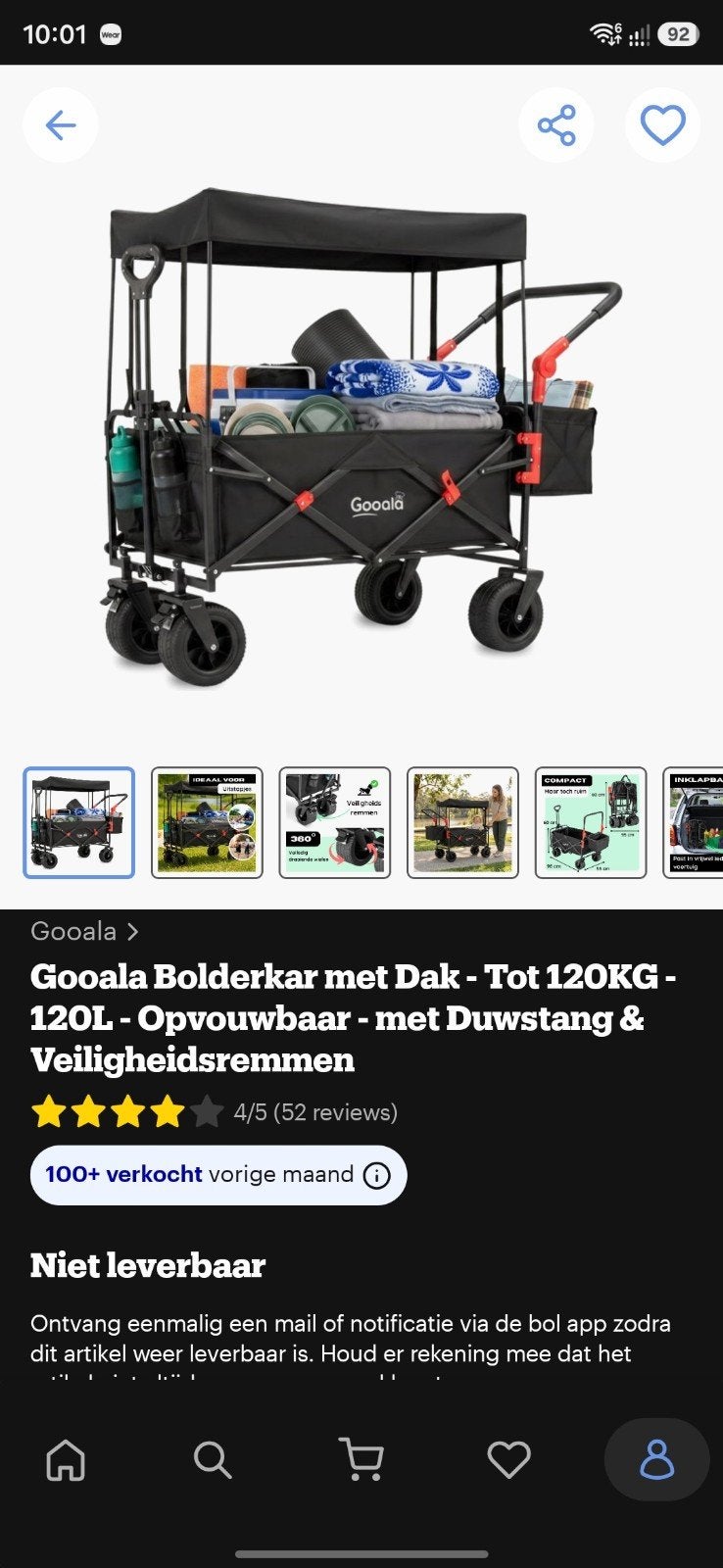 Gooala Bolderkar - Nieuw!!, Ophalen of Verzenden, Opvouwbaar, Nieuw