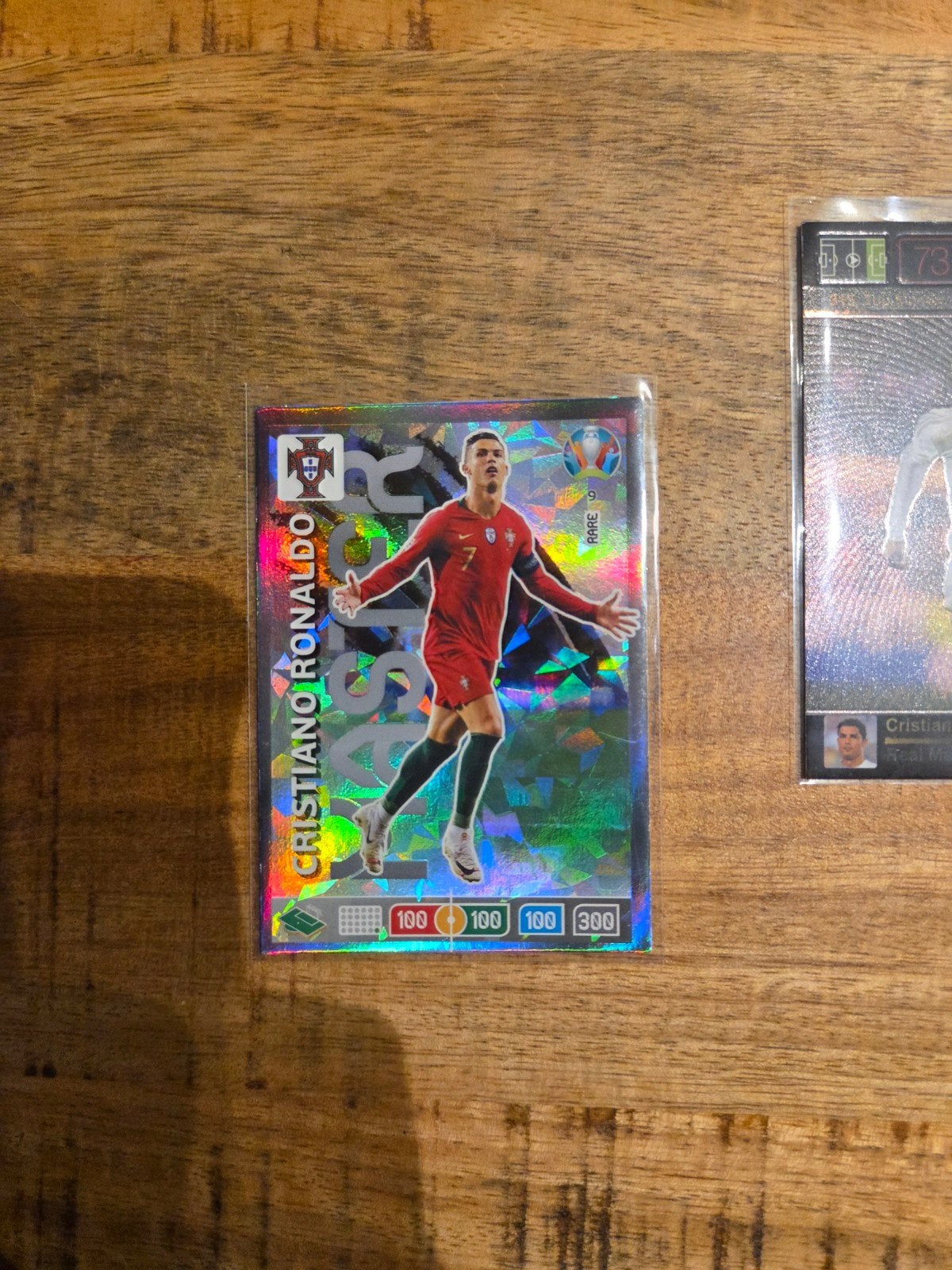 Mooie voetbal kaart van ronaldo panini, Ophalen of Verzenden, Zo goed als nieuw, Buitenlandse clubs, Poster, Plaatje of Sticker