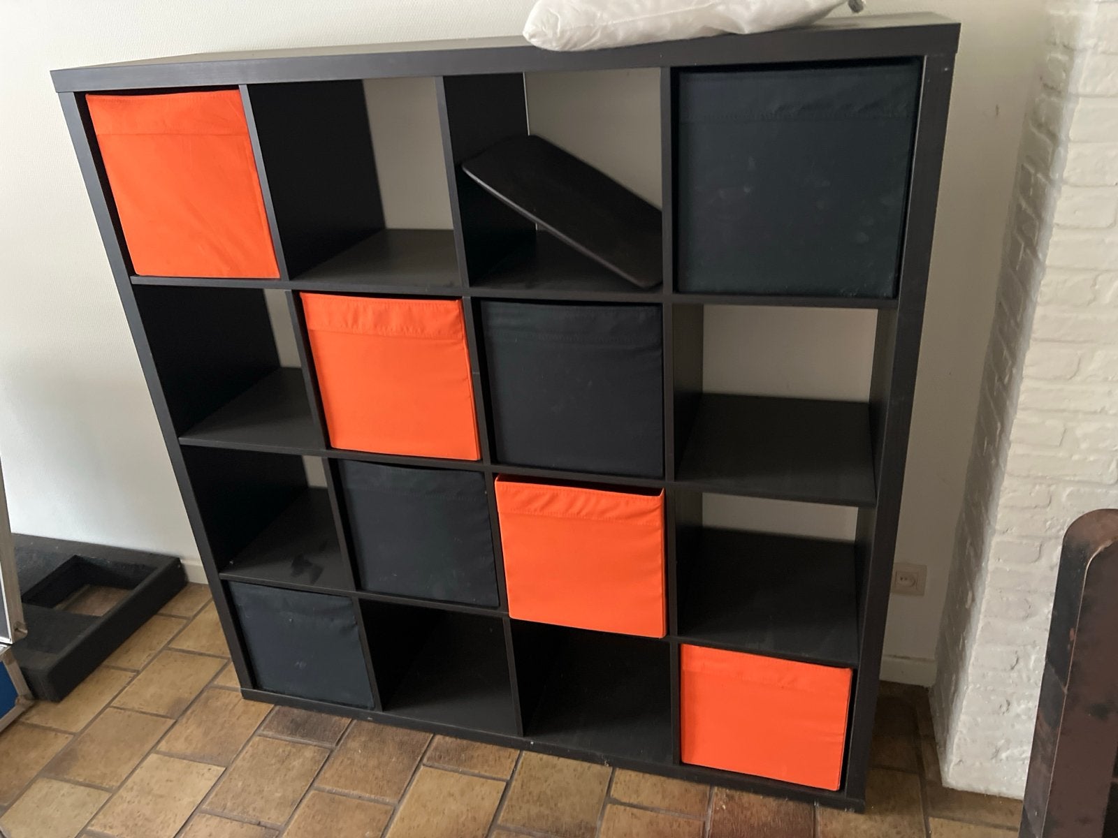 Ikea Kallax kast met opbergboxen, Huis en Inrichting, Ophalen of Verzenden, Gebruikt