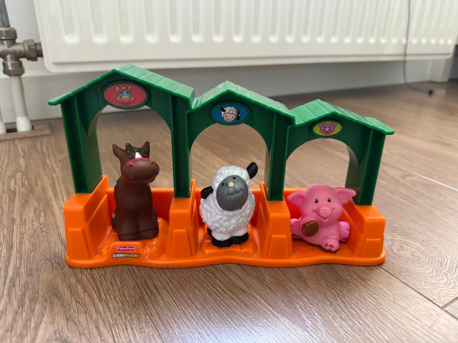 Fisher-Price Little People stalletje paard, schaap en varken, Ophalen of Verzenden, Gebruikt, Speelset
