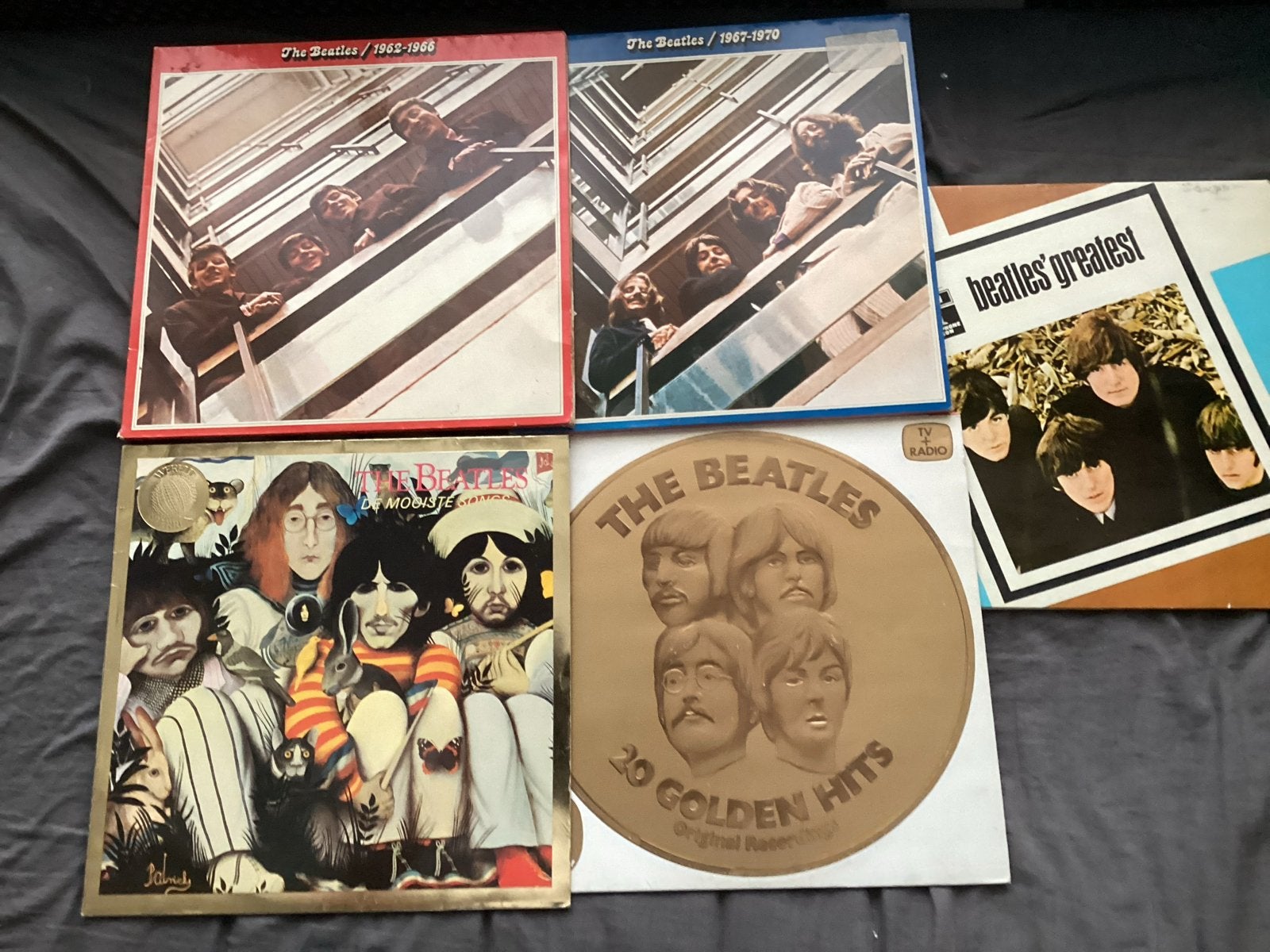 5 LP's van The Beatles - Diverse verzamelalbums, Ophalen, LP, Rock, Gebruikt
