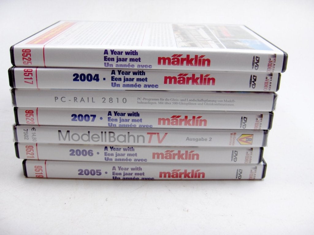 Set van 7 DVD's met o.a. railplanner en diverse Marklin, Ophalen, Gelijkstroom of Wisselstroom, Nieuw, Boek, Tijdschrift of Catalogus
