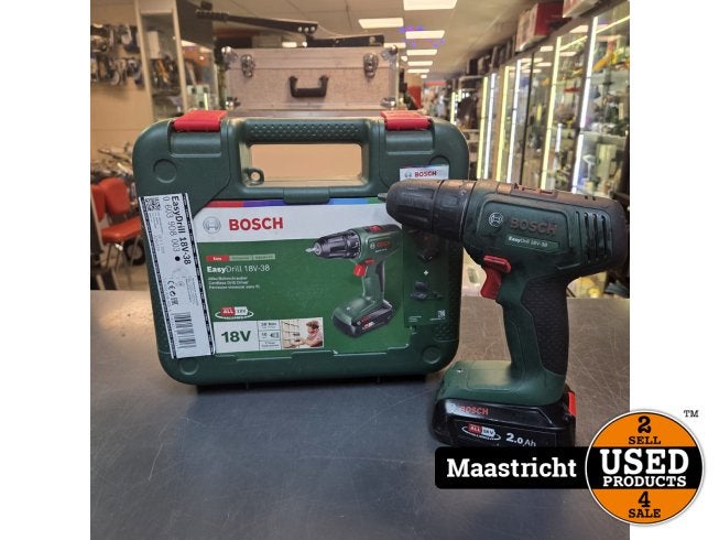 Bosch Easydrill 18V-38 Accu schroefmachine - 1 Accu, Bosch, Gebruikt, Support@bosch.com, Robert Bosch GmbH
Robert-Bosch-Platz 1
70839 Gerlingen-SchillerhÃ¶he
Germany