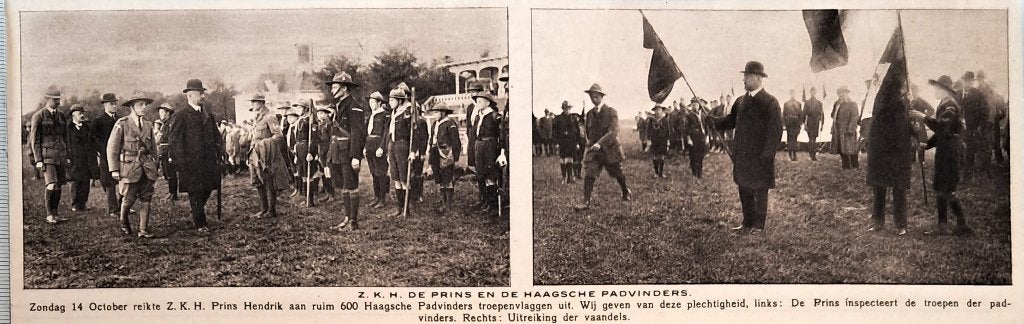 Scouting 1917; troepenvlaggen voor 600 haagse padvinders, Verzenden, Voor 1940, Gebruikt, Overige onderwerpen