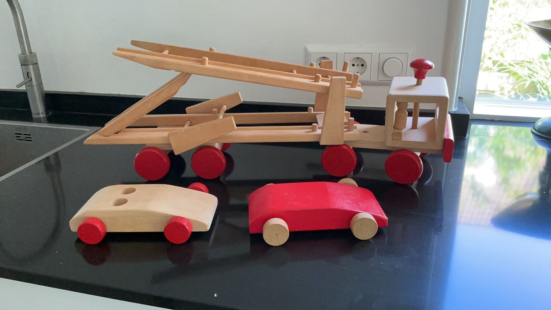Houten autotransporter, Ophalen, Gebruikt