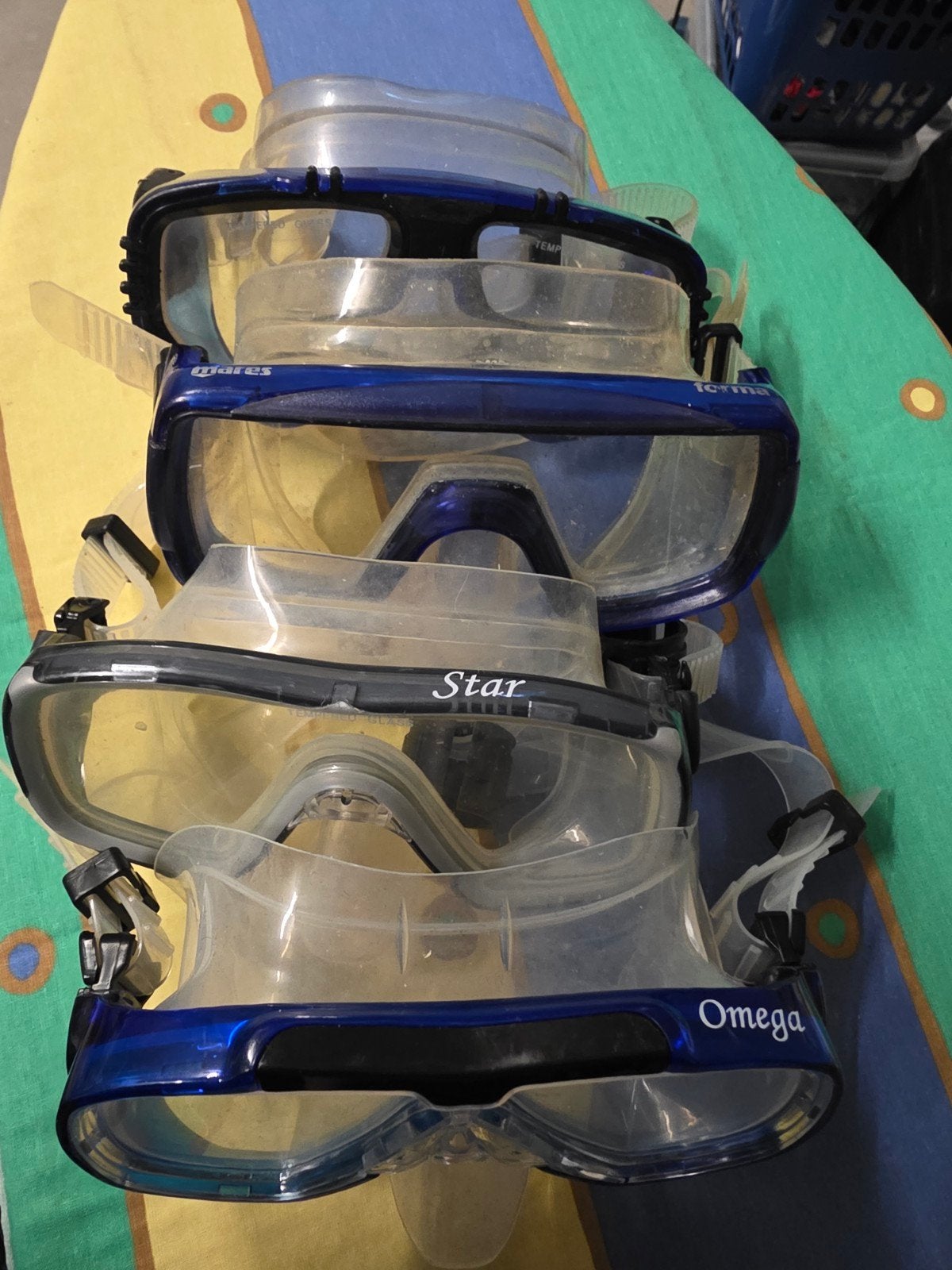 Duikbrillen - Mares, Star, Omega, SportX, Watersport en Boten, Duiken, Ophalen of Verzenden, Gebruikt, Duikbril of Snorkel
