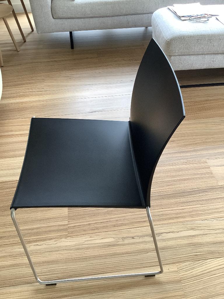 6x design stoelen MDF Italia M1, Ophalen, Zo goed als nieuw, Zwart, Vijf, Zes of meer stoelen