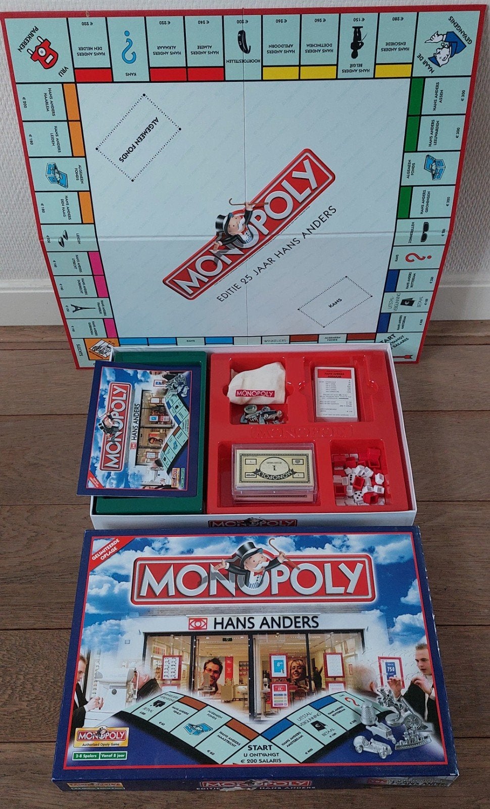 🤓Monopoly Hans Anders Editie🤓 - met 10 ijzeren pionnen, Vijf spelers of meer, Ophalen of Verzenden, Zo goed als nieuw, Parker