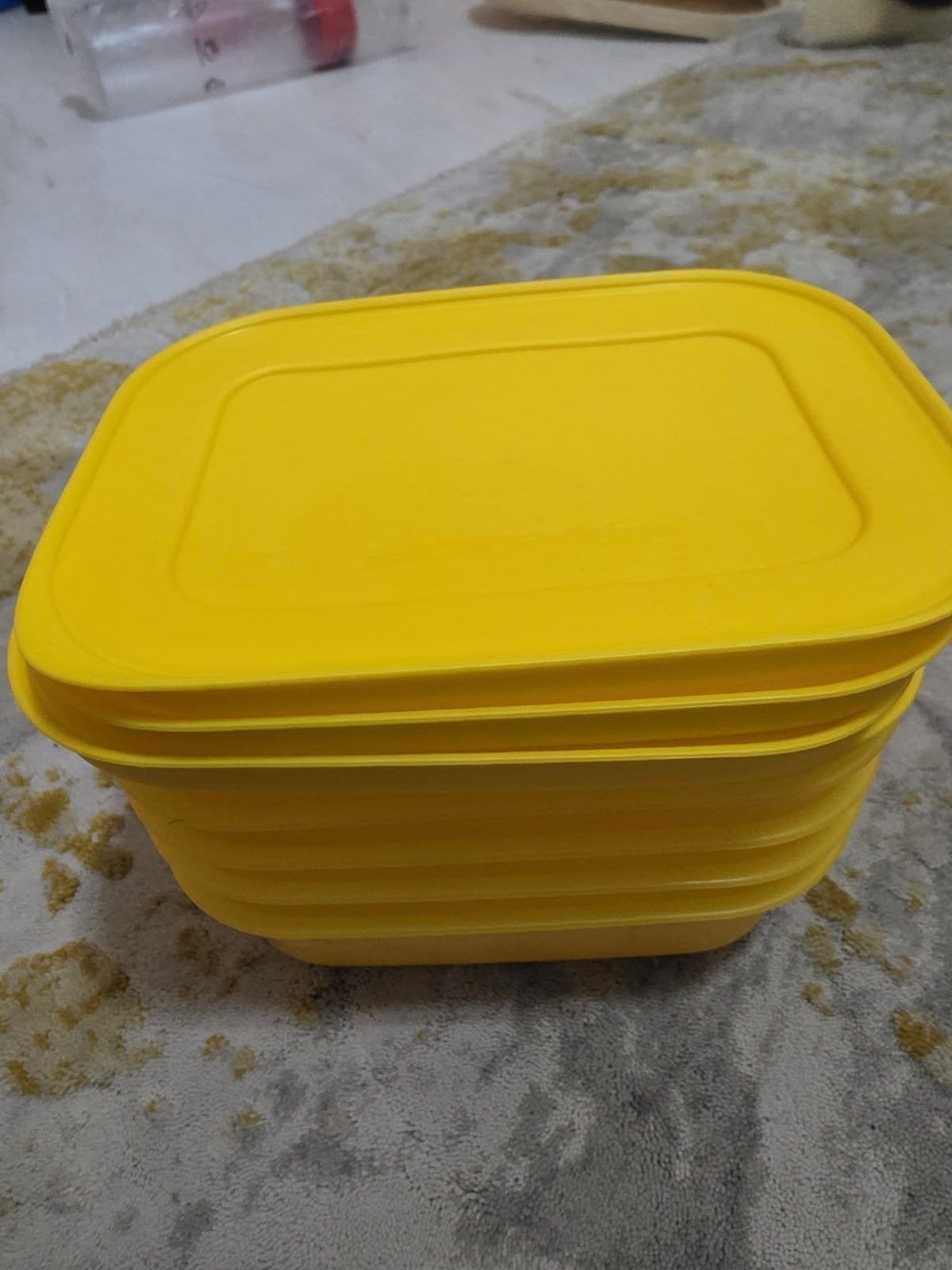 Tupperware Gele bewaardoos,CheesSmart,olie fles, BPA-vrij, Bewaardoos, Geel, Nieuw