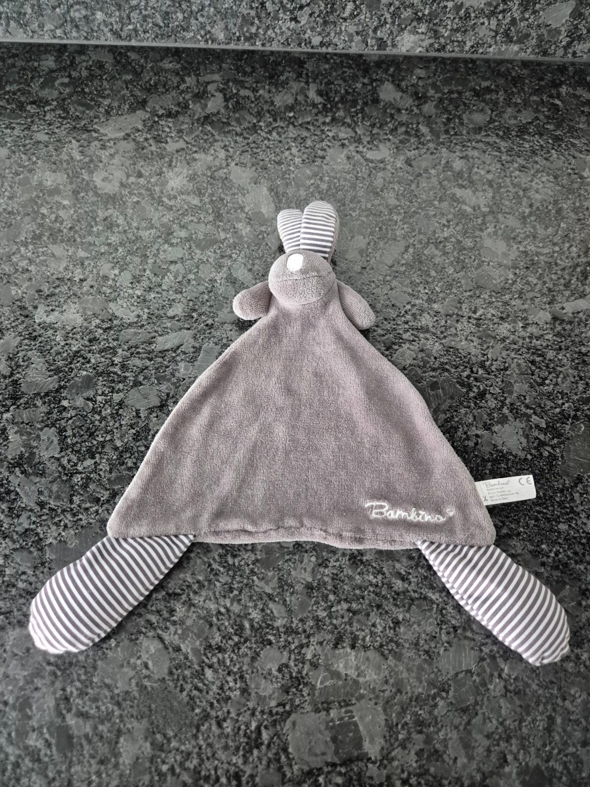 Bambino - Knuffeldoekje Konijn met knisperoortjes grijs, Kinderen en Baby's, Speelgoed | Knuffels en Pluche, Ophalen of Verzenden