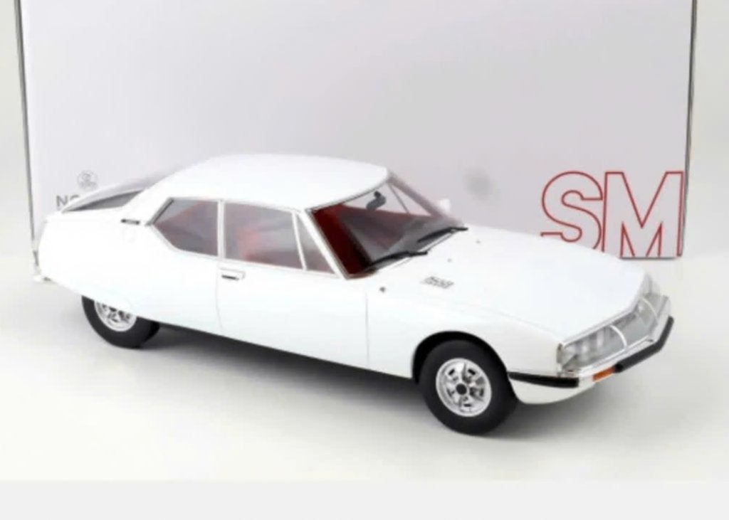 Citroen SM 74 WIT ROOD inter.RR VELGEN 1/12 NOREV LIM 121702, Verzenden, Nieuw, Auto
