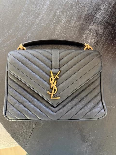Zwarte YSL tas (origineel), Sieraden, Tassen en Uiterlijk, Tassen | Damestassen, Ophalen, Zo goed als nieuw, Zwart, Schoudertasje