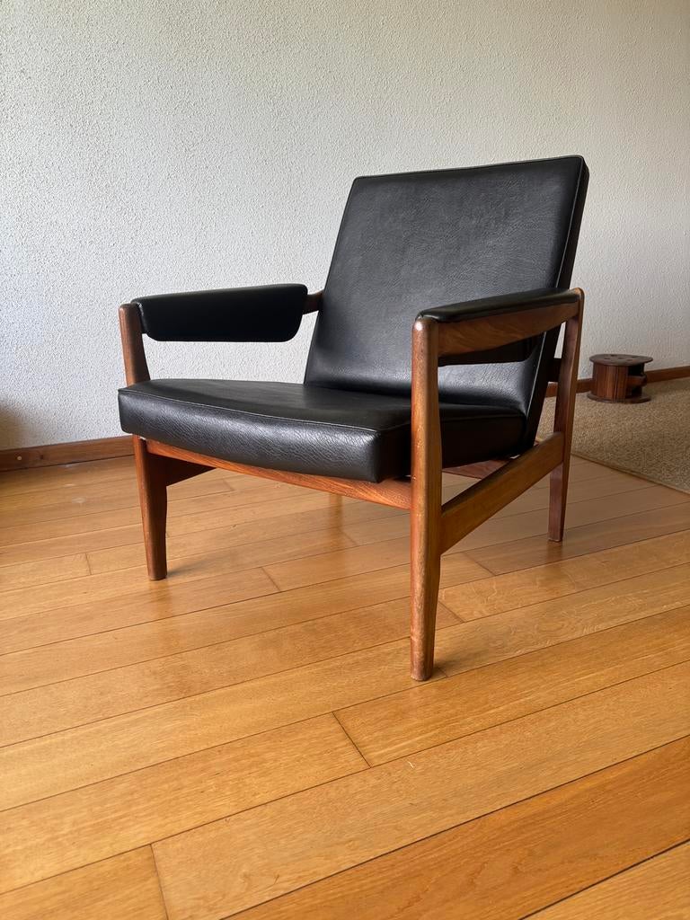 Vintage loungestoel, jaren 60, Ophalen, Overige materialen, Gebruikt, Jaren 60