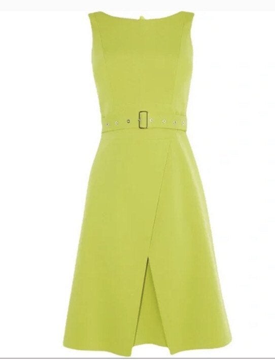 limoengroene jurk Karen Millen maat 12/40, Kleding | Dames, Maat 38/40 (M), Karen Millen, Ophalen of Verzenden, Zo goed als nieuw