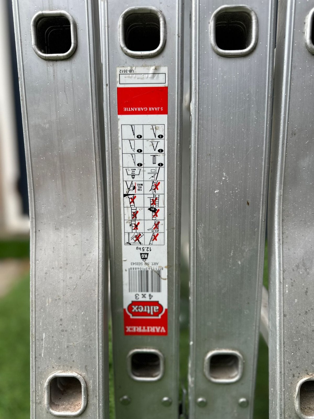 Altrex Varitrex 4x3 vouwladder, Ophalen, Zo goed als nieuw, Ladder, Opvouwbaar of Inschuifbaar