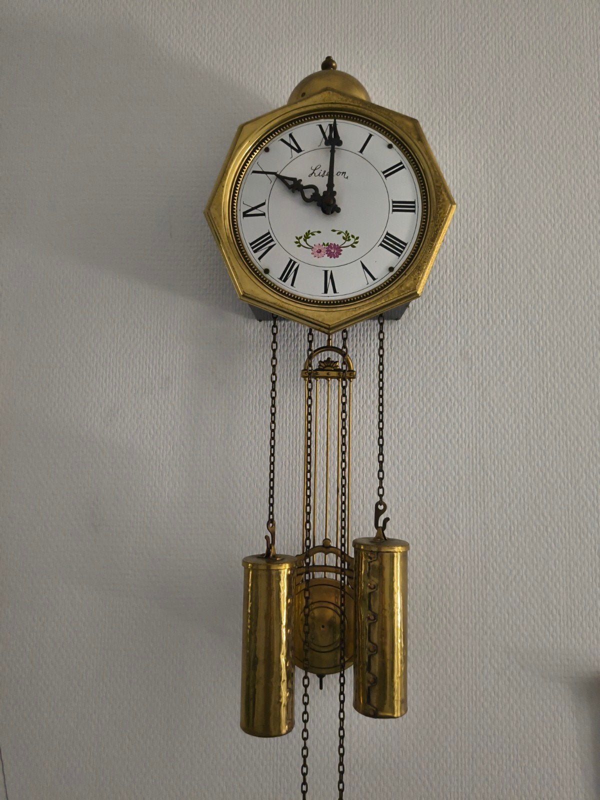 Liseron Wandklok met gewichten, Antiek en Kunst, Ophalen