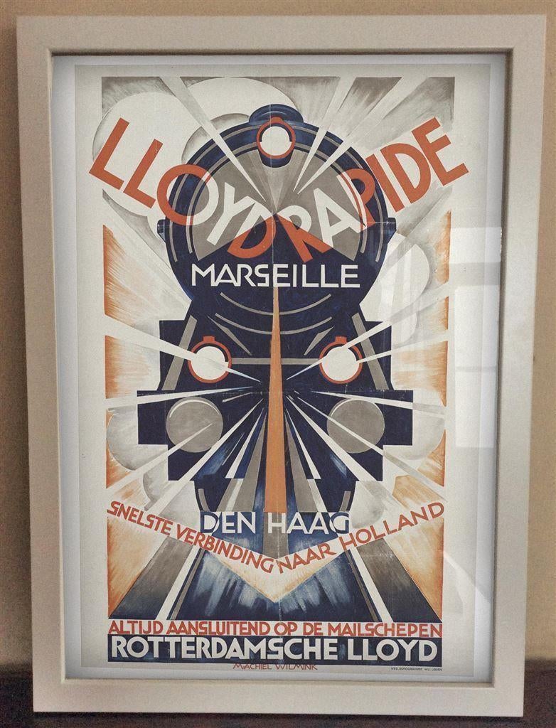 Lloyd Rapide Marseille Den Haag Spoorwegen trein Poster, Verzenden, Nieuw, Tram, Overige typen