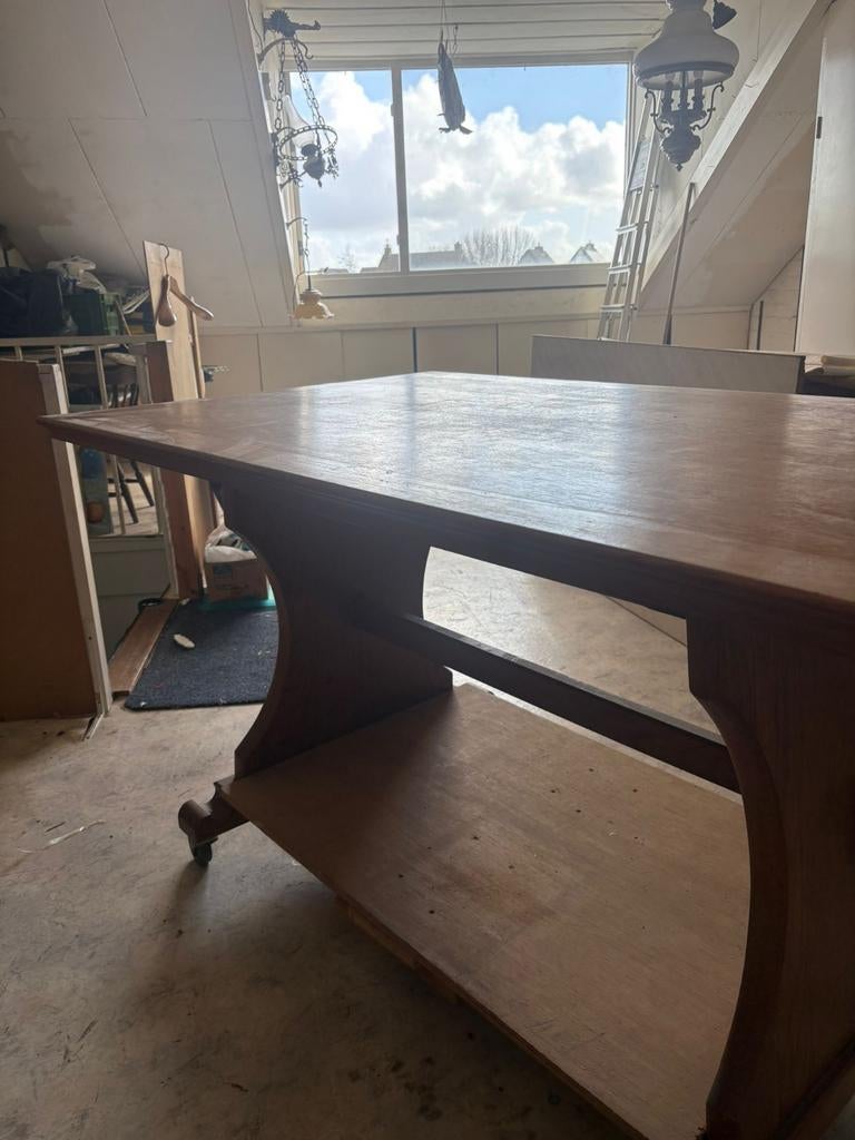 Antieke kloostertafel 150x90, Antiek en Kunst, Antiek | Meubels | Tafels, Ophalen of Verzenden