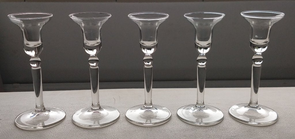 antieke Royal Leerdam Decora glazen kandelaars, volgnr 36, Antiek en Kunst, Ophalen of Verzenden