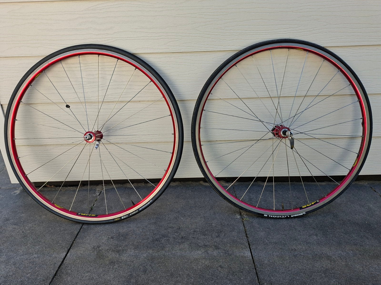 set Mavic sup lichtgewicht racefiets wielen, Zo goed als nieuw, Aluminium, Mavic, Racefiets