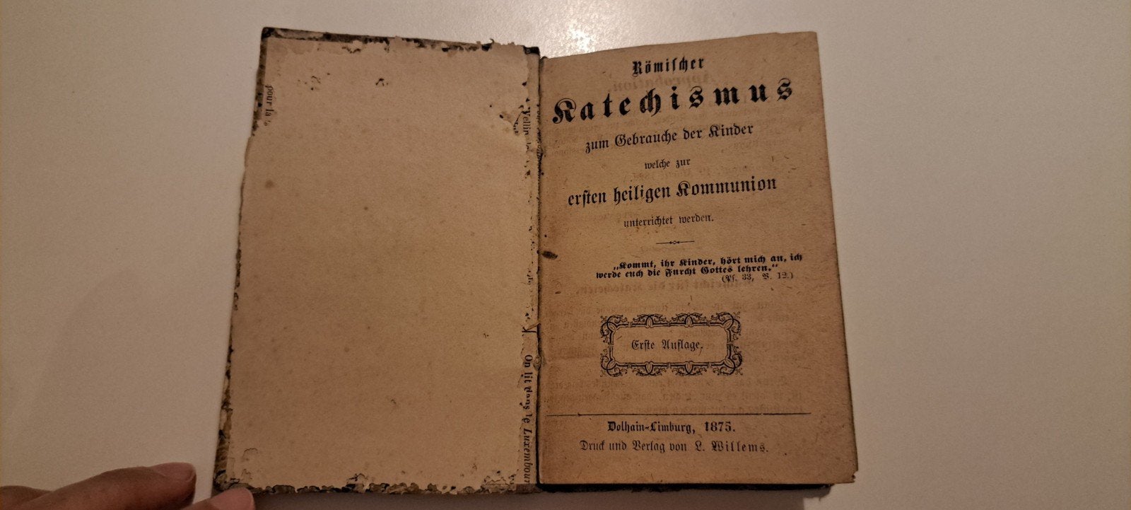 Zeldzame Oude Katechismus 1873 - Eerste Heilige Communie, Antiek en Kunst, Ophalen of Verzenden, P. Willems