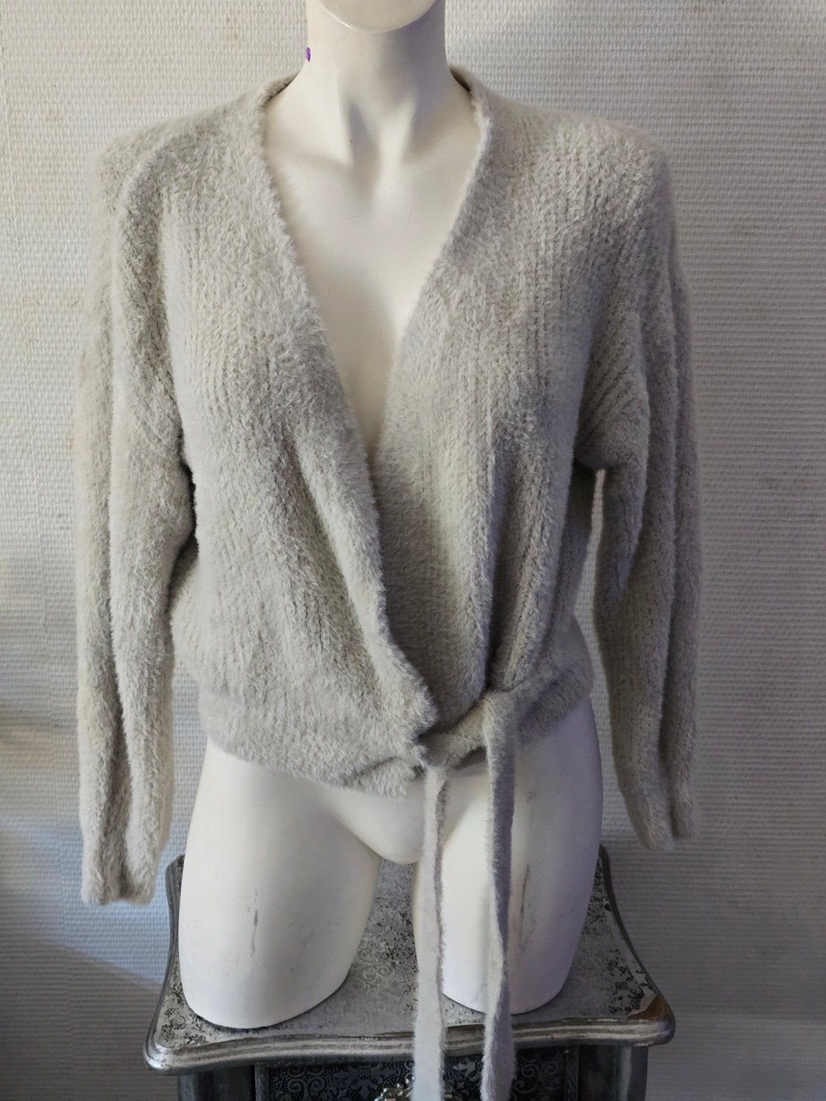 Costes Studio Fluffy Wrap Cardigan S/M, Ophalen of Verzenden, Costes Studio, Maat 36 (S), Grijs