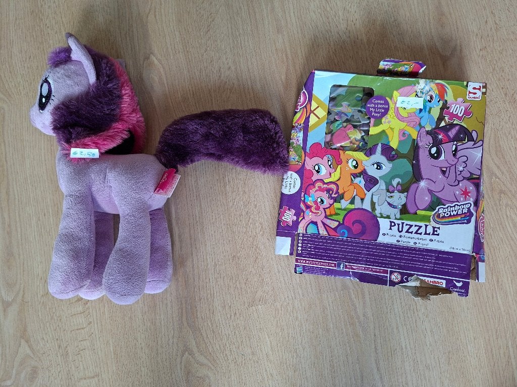 My little pony knuffel en puzzel, Ophalen of Verzenden, Zo goed als nieuw
