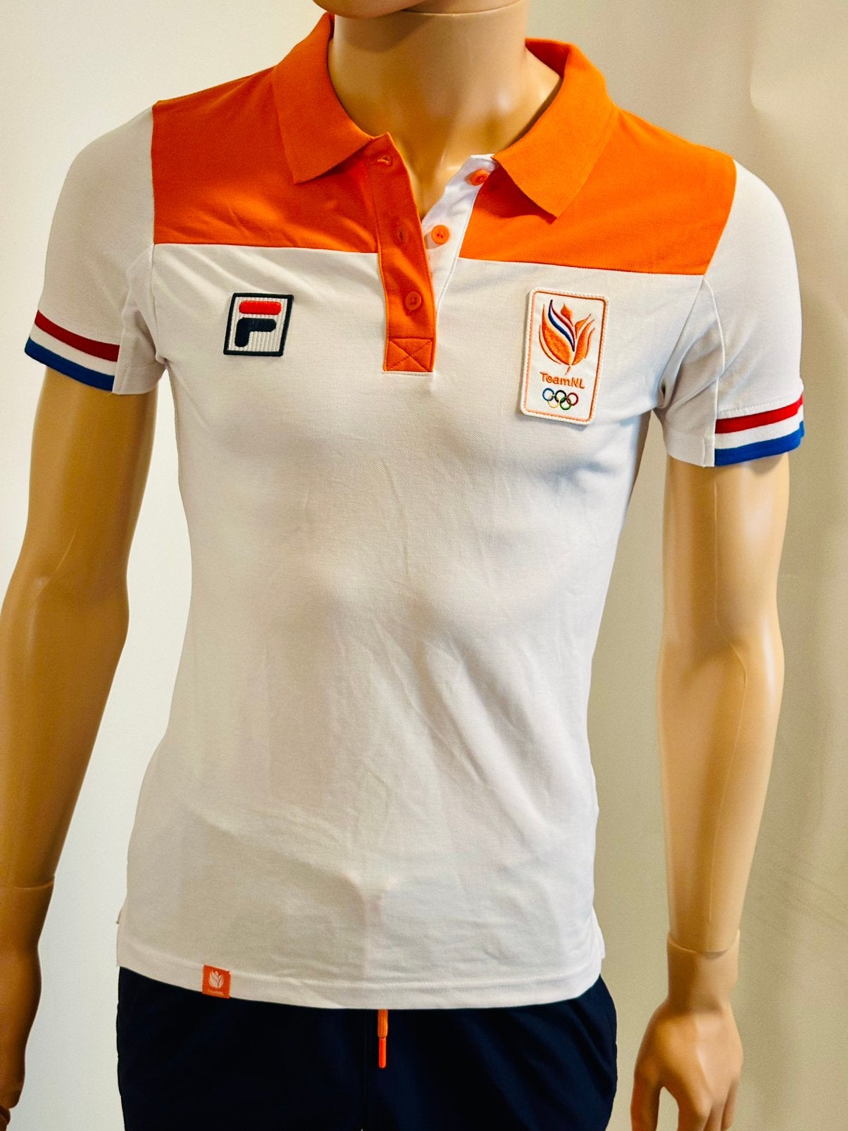 Sportkleding sportpolo polo poloshirt maat S Fila teamNL, Wit, Overige typen, Ophalen of Verzenden, Zo goed als nieuw