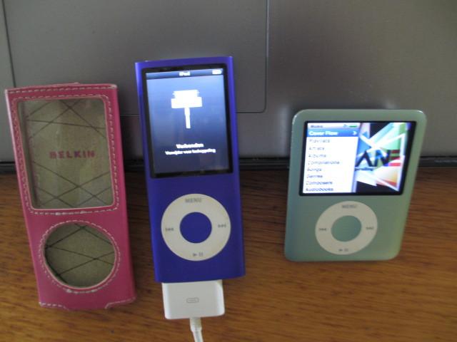 2x ipod Nano met 1 laadkabel, Ophalen of Verzenden, Gebruikt, Nano, 2 tot 10 GB