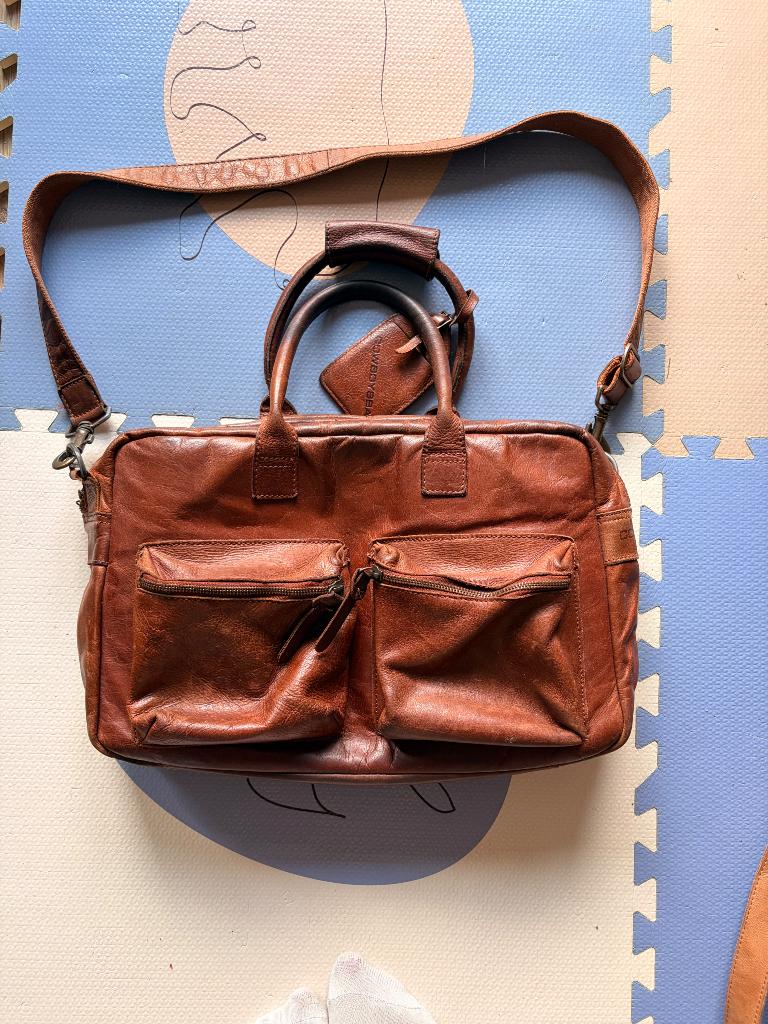 Cowboysbag schoudertas, Overige merken, Bruin, Ophalen of Verzenden, Zo goed als nieuw