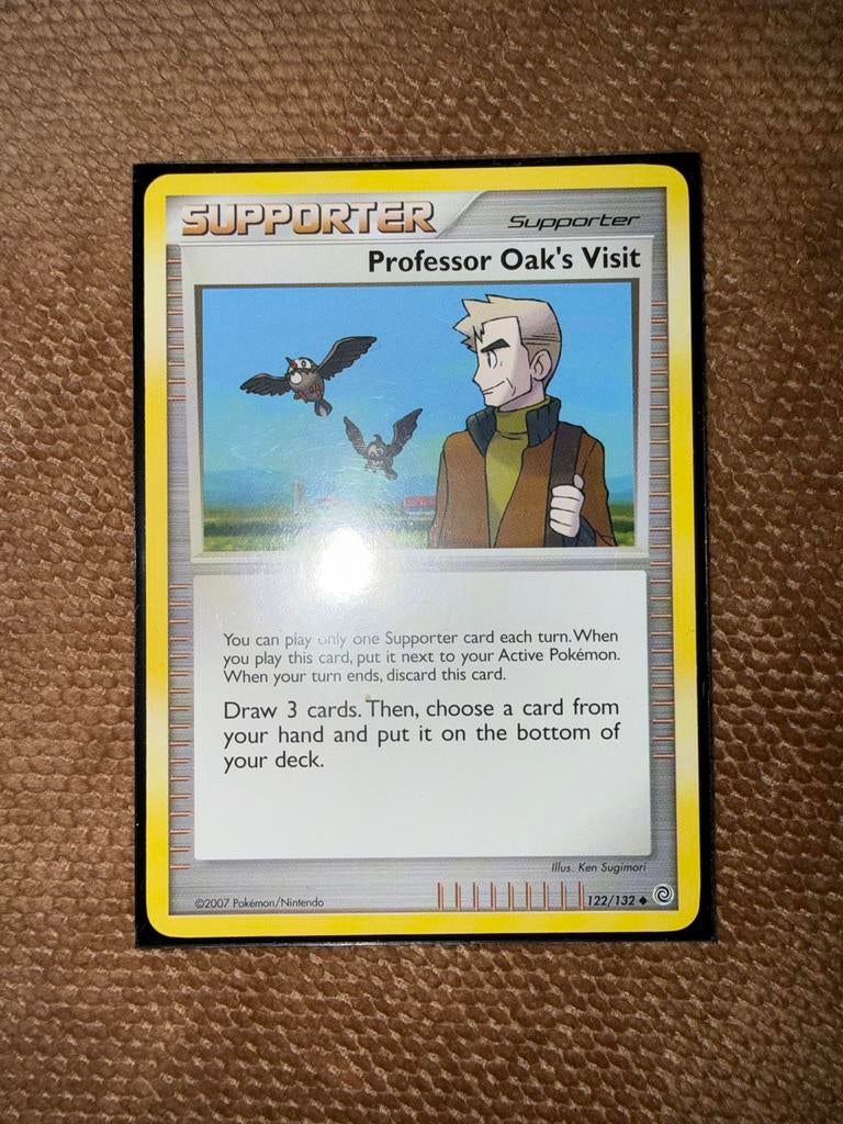 Professor Oak's Visit Supporter Pokémon Kaart 122/132, Ophalen of Verzenden, Zo goed als nieuw, Losse kaart