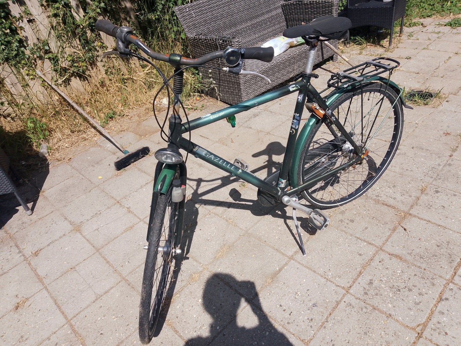 Gazelle stadsfiets - Groen, gebruikt, Ophalen, Velgrem, Versnellingen, Gazelle