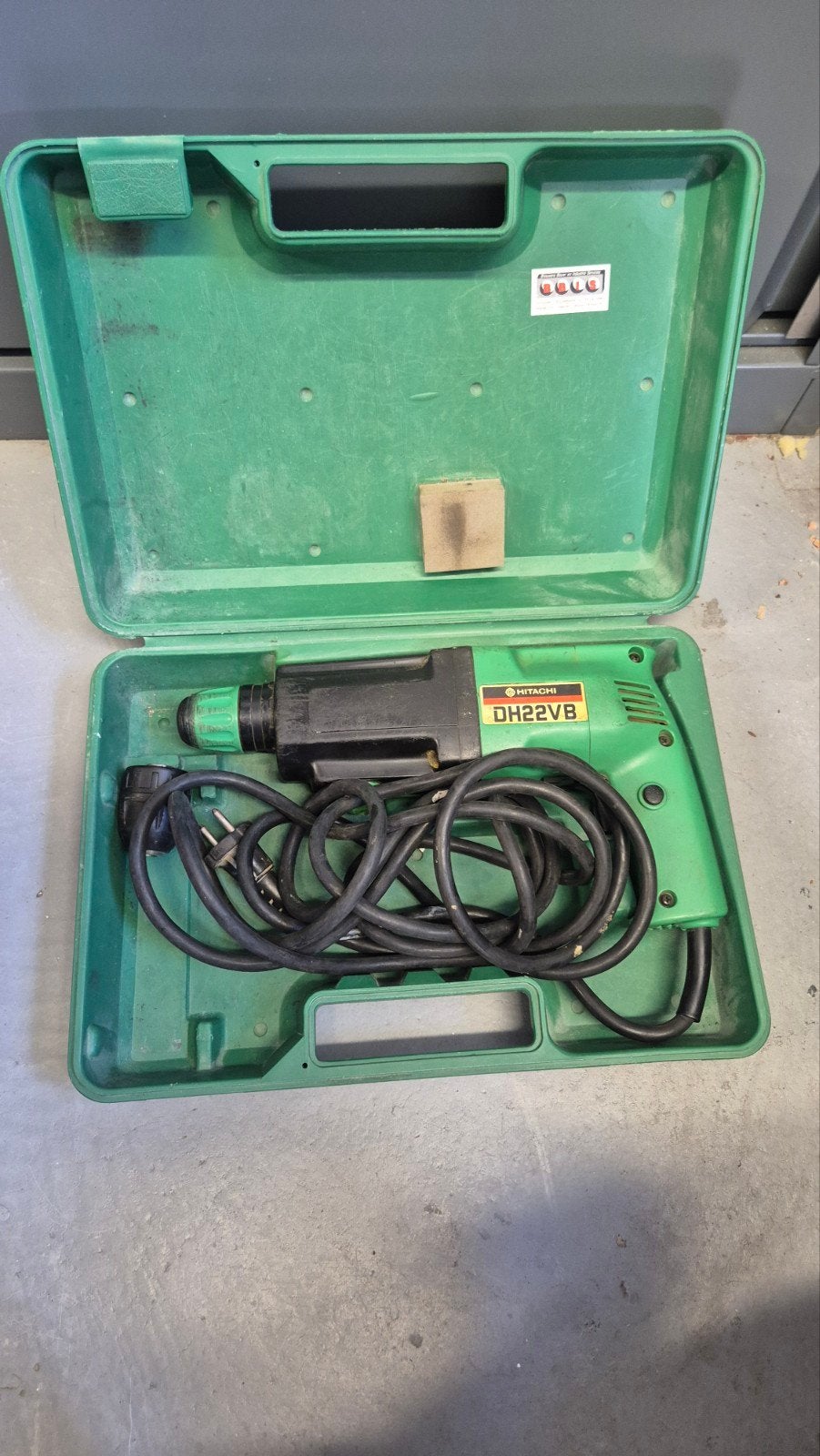 Hitachi DH22VB Boorhamer met koffer, Ophalen of Verzenden, Gebruikt, 1200 watt of meer, Overige typen