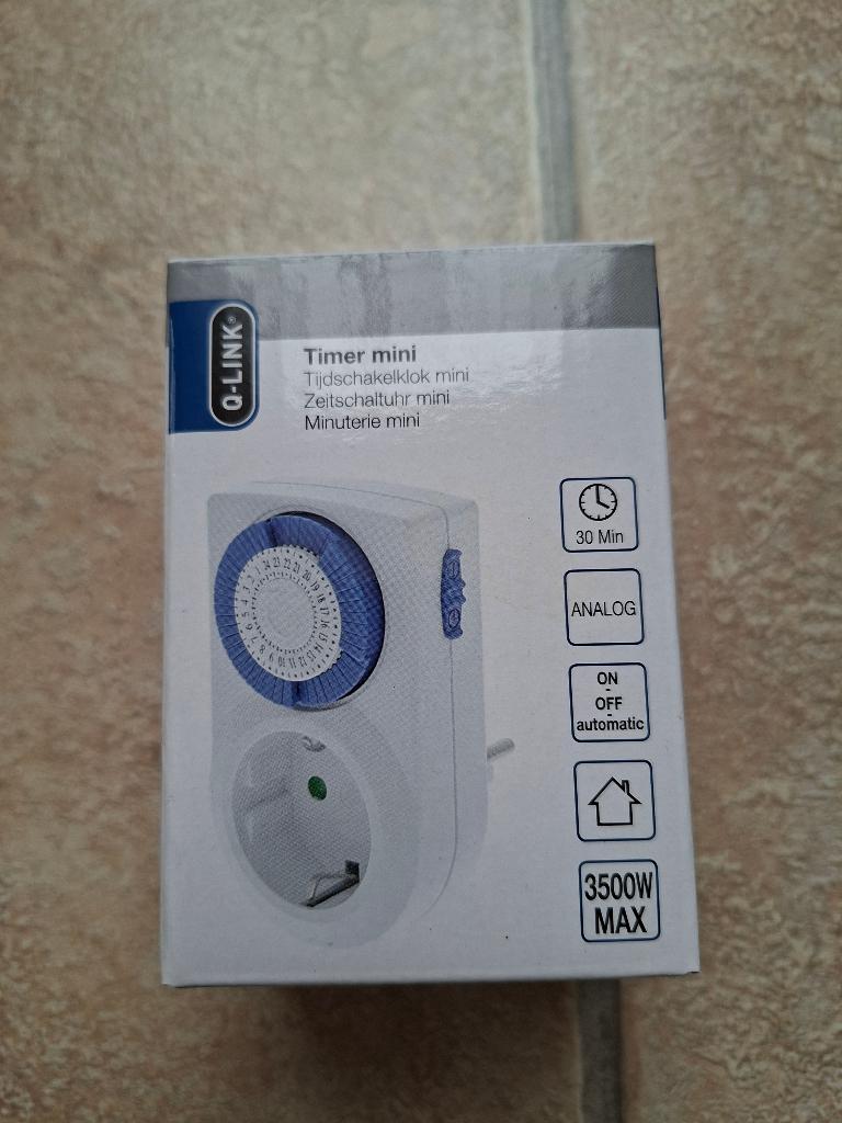 Nieuw Tijdschakelaar tijdschakelklok timer mini Q-Link, Ophalen of Verzenden, Nieuw, Overige typen