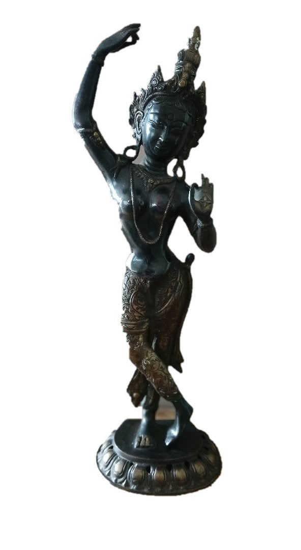 Groot beeld  van Maya Devi uit Nepal godin, Ophalen of Verzenden, Gebruikt, Metaal