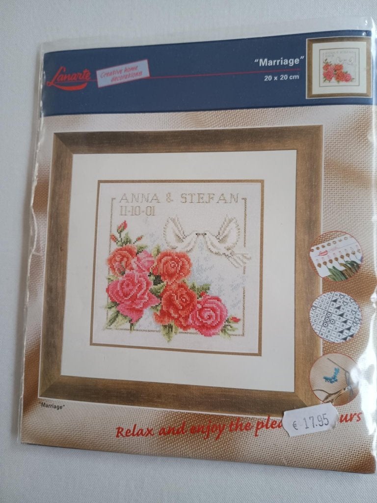 Borduurpakket huwelijk Lanarte, Verzenden, Nieuw, Handborduren, Borduurpakket