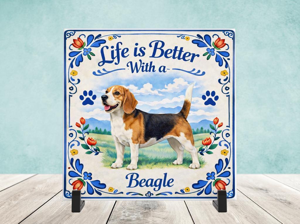Life is Better With a Beagle - Tegel, Ophalen of Verzenden, Nieuw