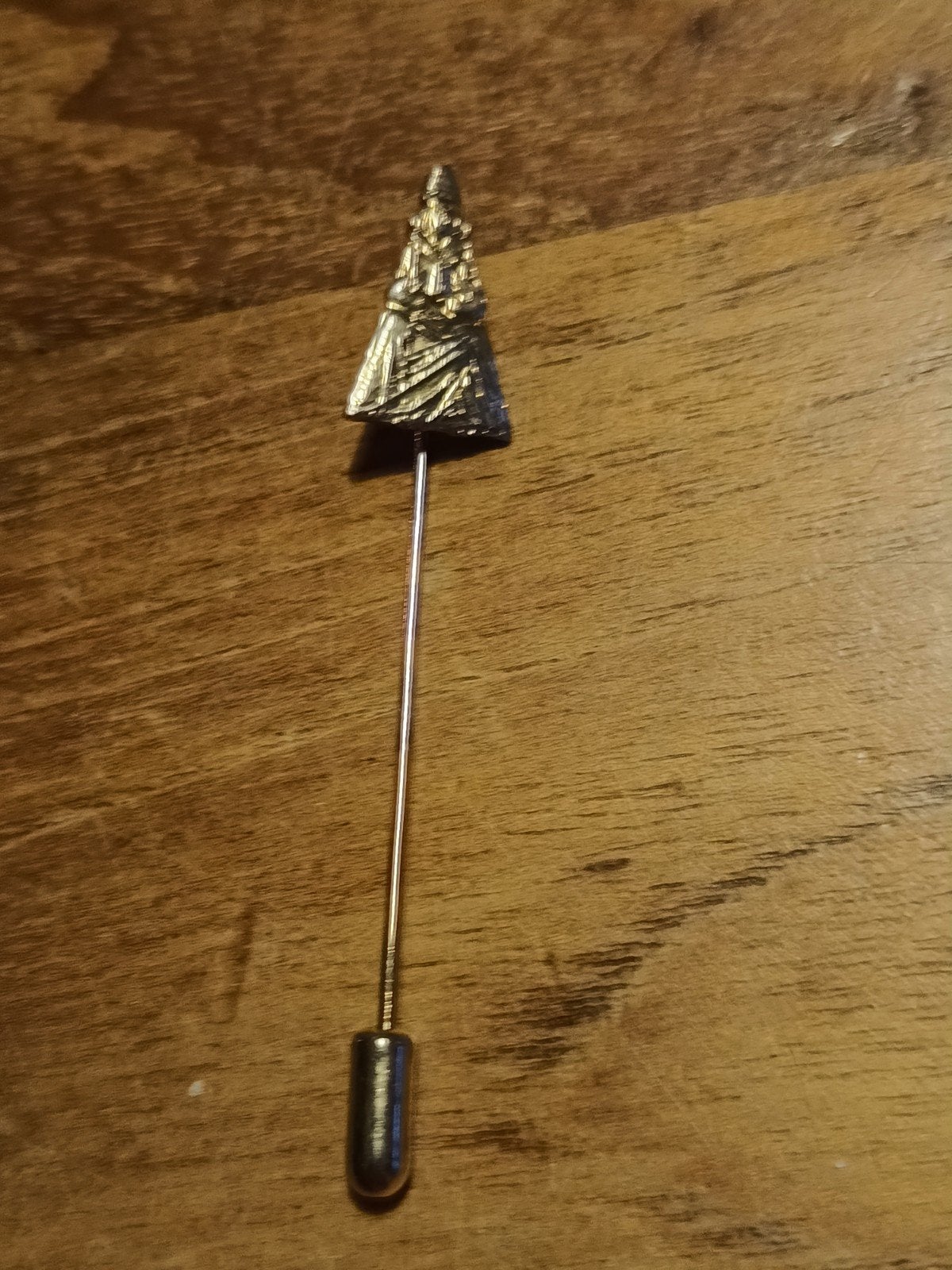 Vintage reversspeldje kerkelijke onderscheiding goudkleur, Ophalen of Verzenden, Gebruikt
