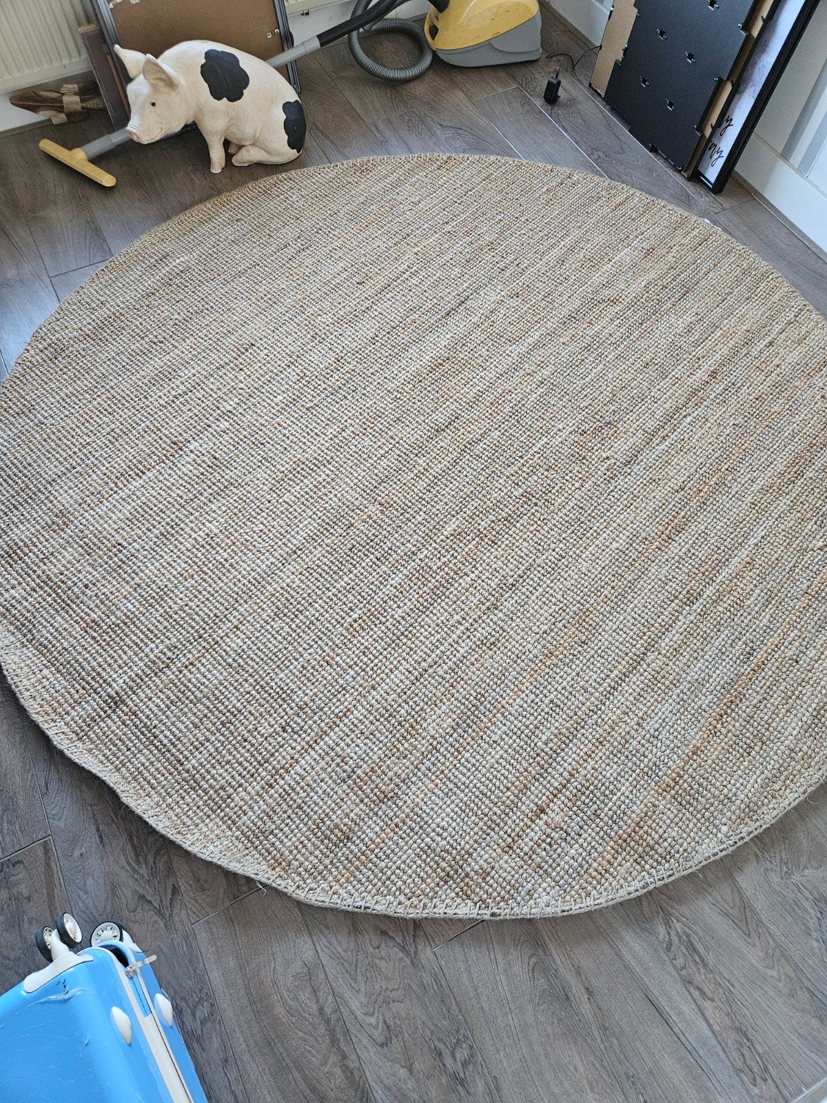 Rond jute vloerkleed - Natuurlijke uitstraling, Ophalen, Rond, 200 cm of meer, Zo goed als nieuw