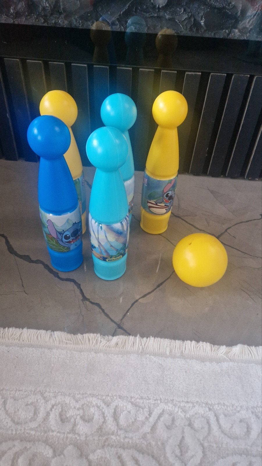 Stitch Bowling Set (5 kegels + bal), Ophalen, Gebruikt, Jongen of Meisje