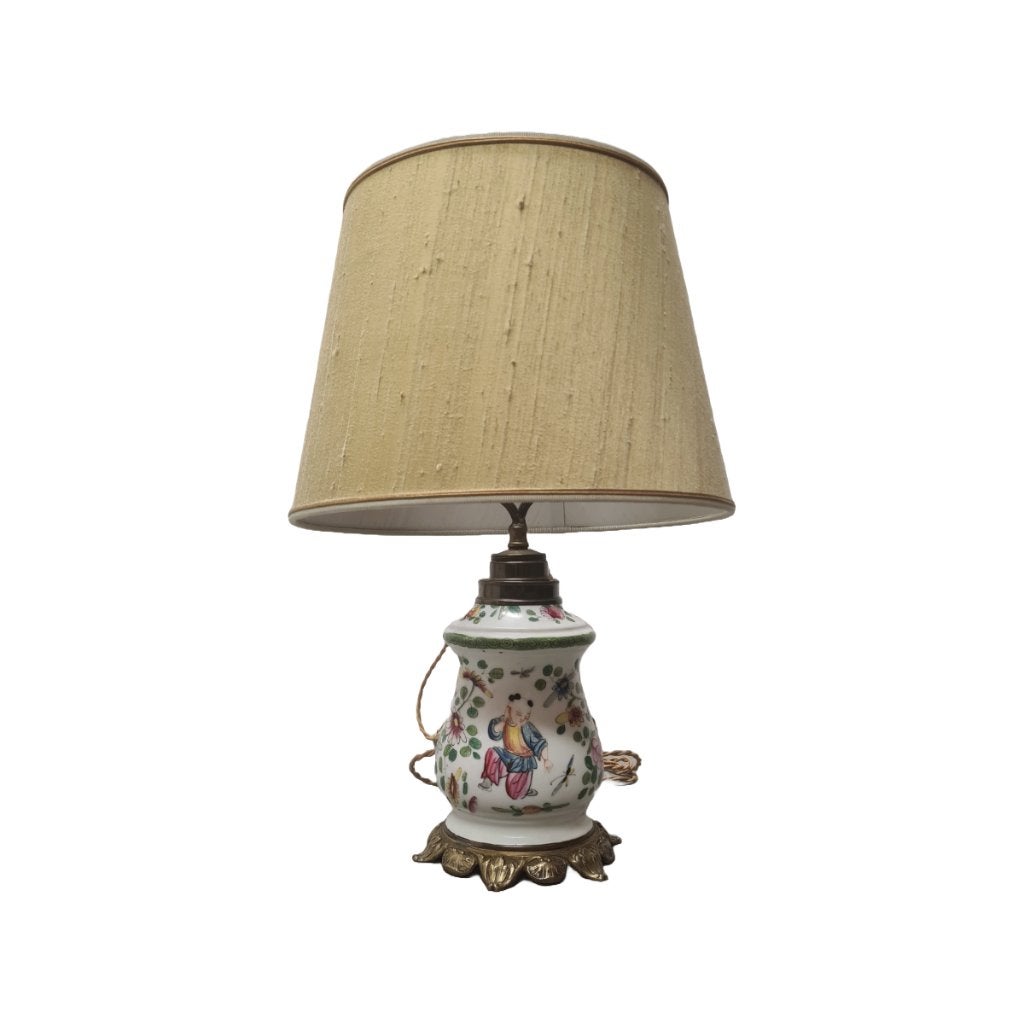 Oude Chinees porseleinen tafellamp, Antiek en Kunst, Antiek | Lampen, Ophalen of Verzenden