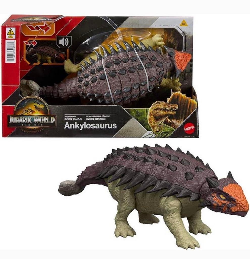 Jurassic World Park dino Ankylosaurus met Geluid & Aanval, Actiefiguur of Pop, Nieuw, Ophalen of Verzenden, H