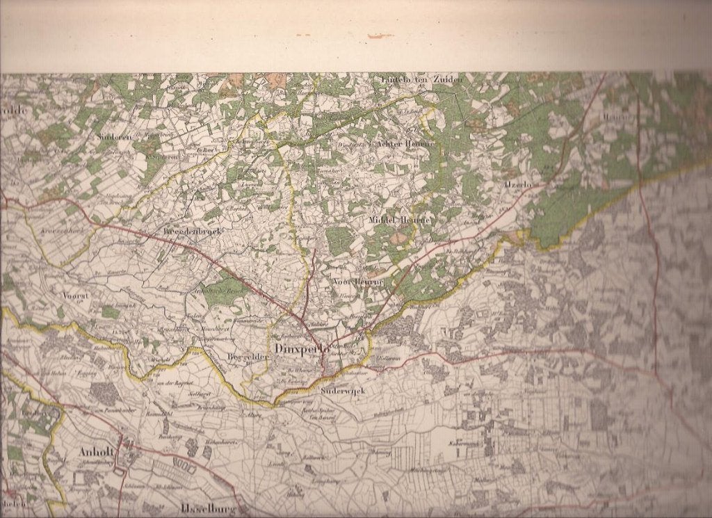 Aalten 3. Topografische Kaart 1893, Antiek en Kunst, Cartografie, Ophalen of Verzenden, 40 cm, Blanco verso