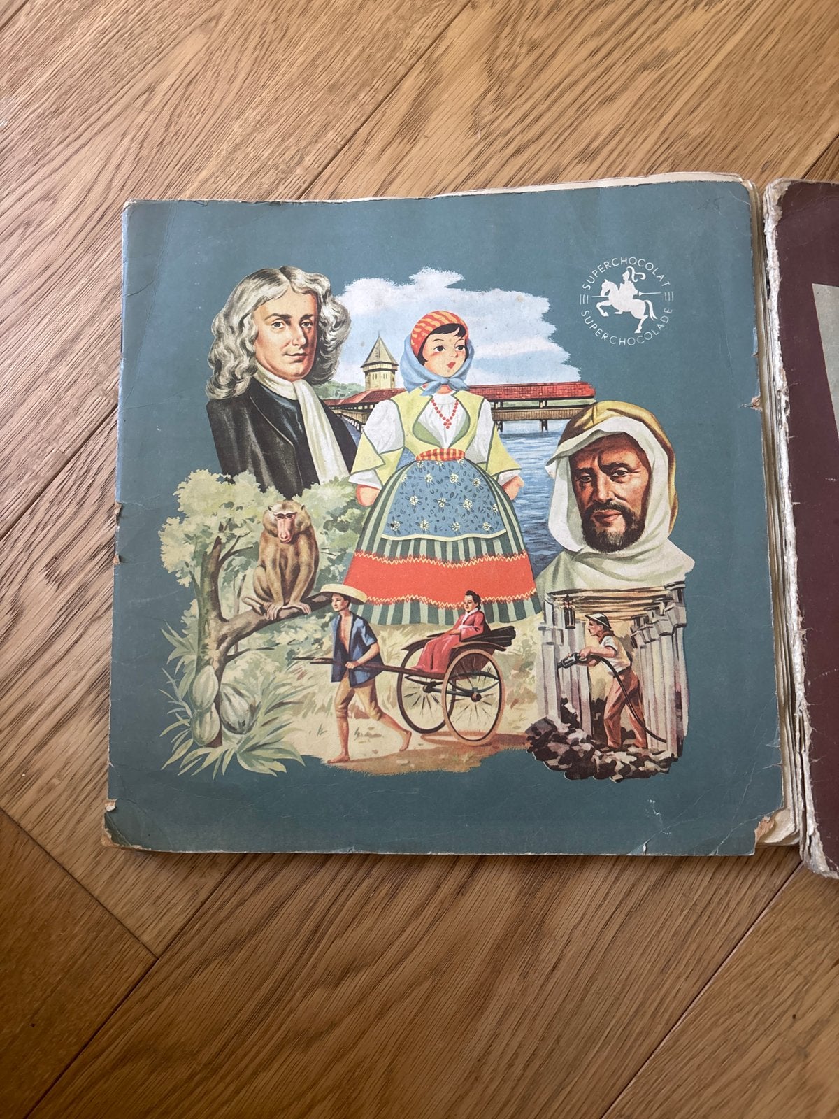 Vintage Superchocolade Plaatjesalbum - De Wereld, Ophalen of Verzenden, Gelezen, Plaatjesalbum
