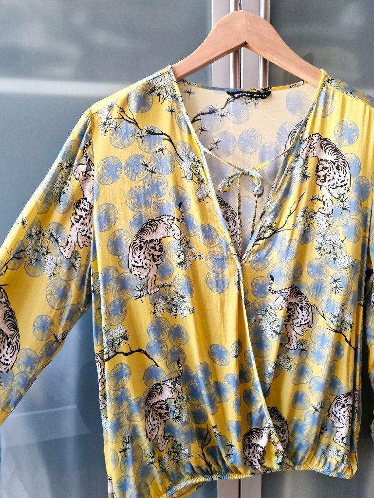 Blouse Summun japanse print maat 40, Kleding | Dames, Maat 38/40 (M), Summum, Geel, Ophalen of Verzenden